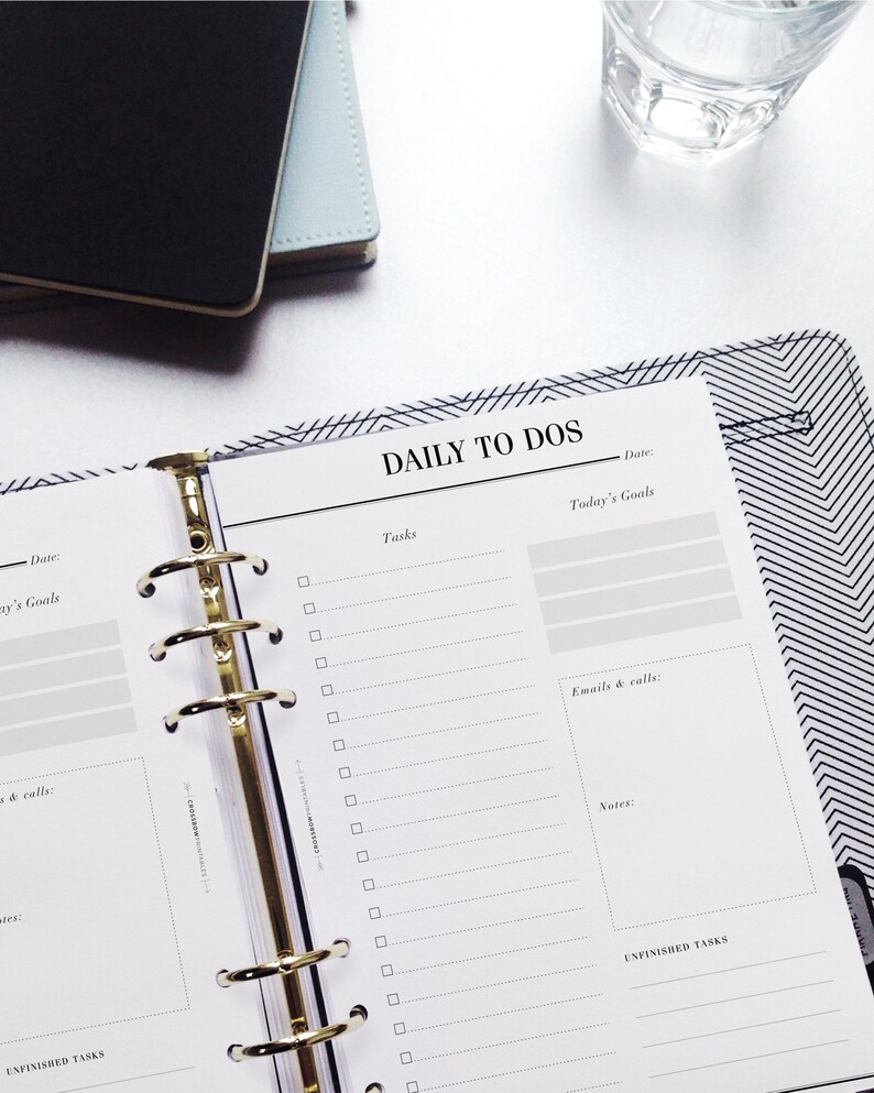 PRINTED to Do List Planner Refills A5 Kikki K Inserts Large Etsy