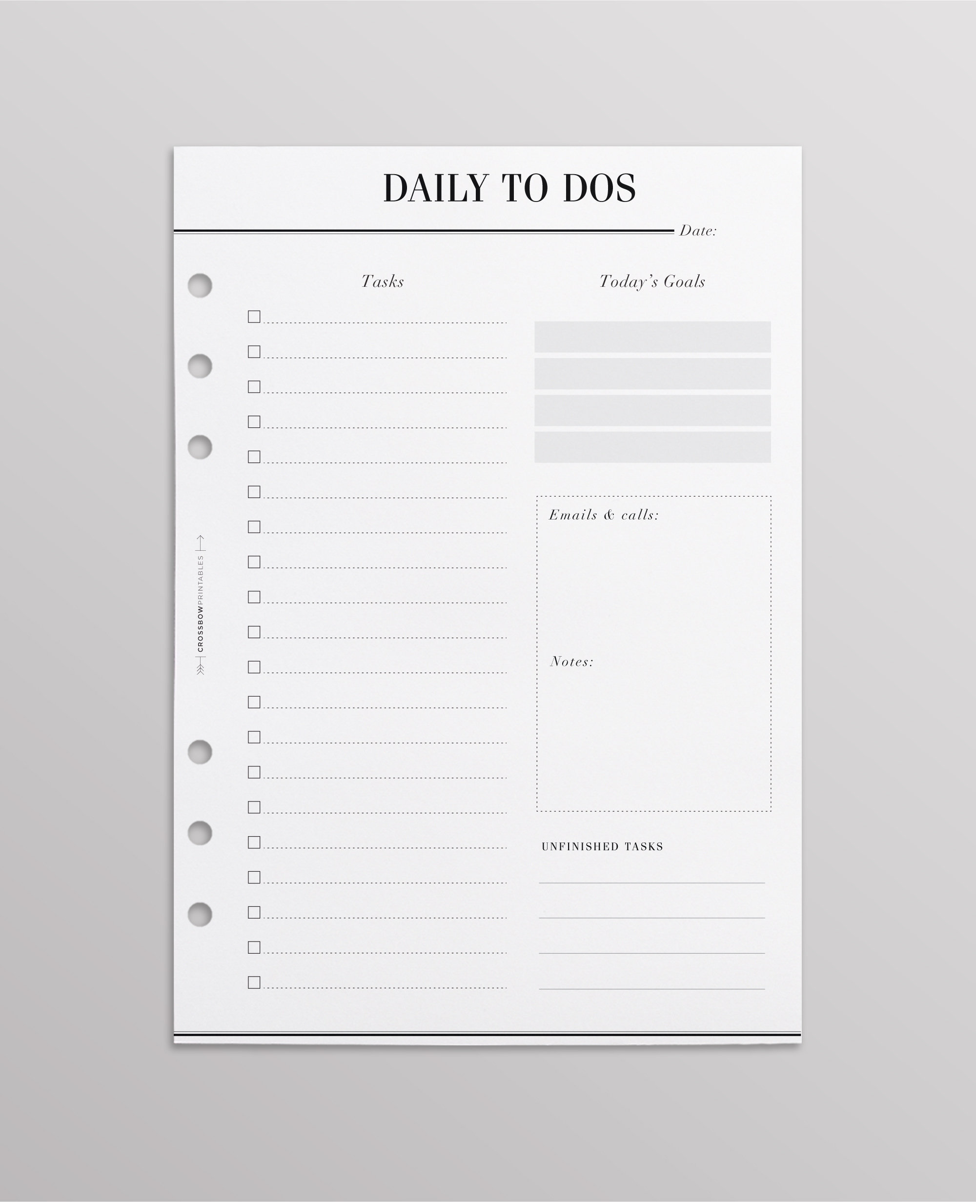 PRINTED to Do List Planner Refills A5 Kikki K Inserts Large 