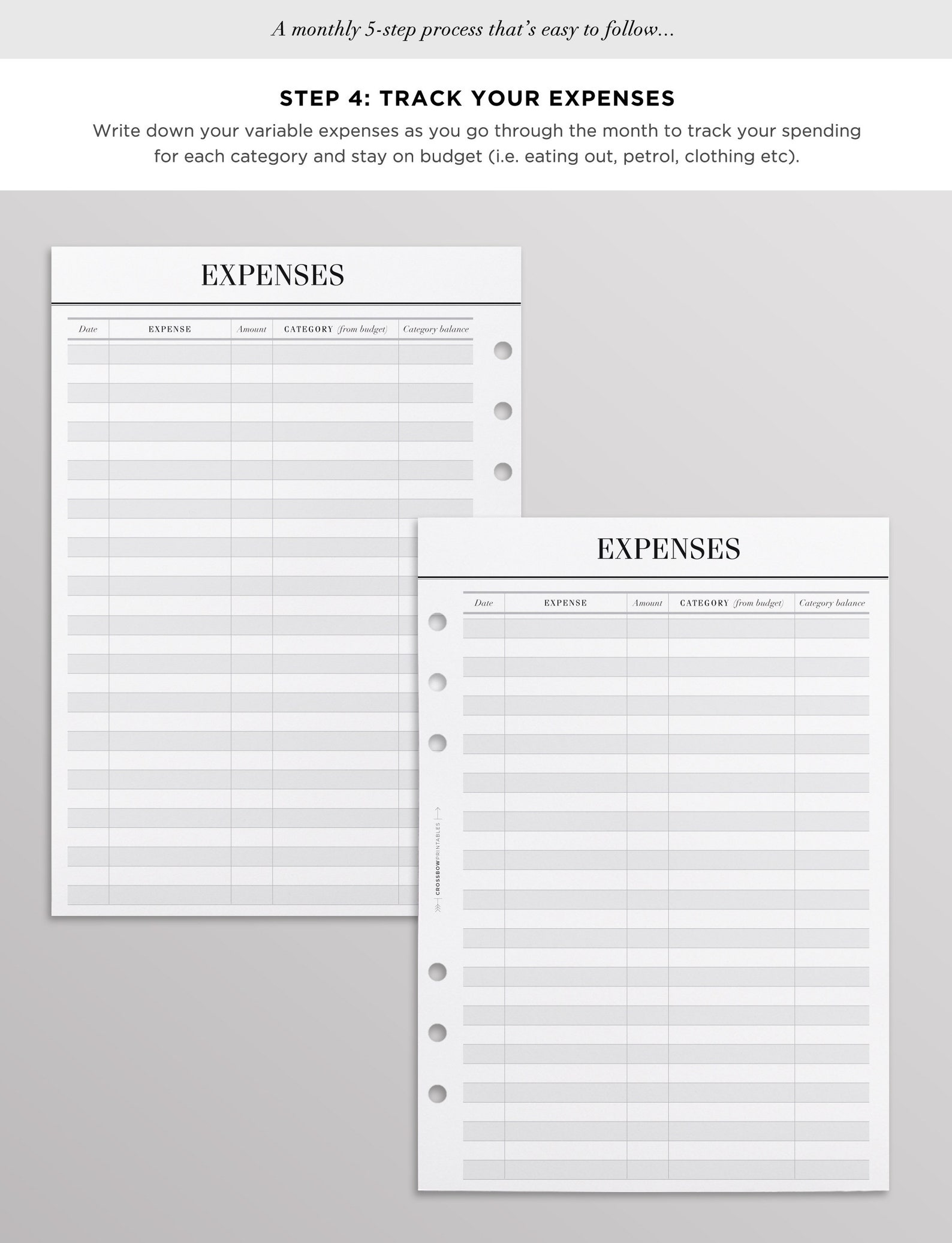 PRINTED A5 Budget Planner Inserts Uk Monthly Budget Finance Etsy UK