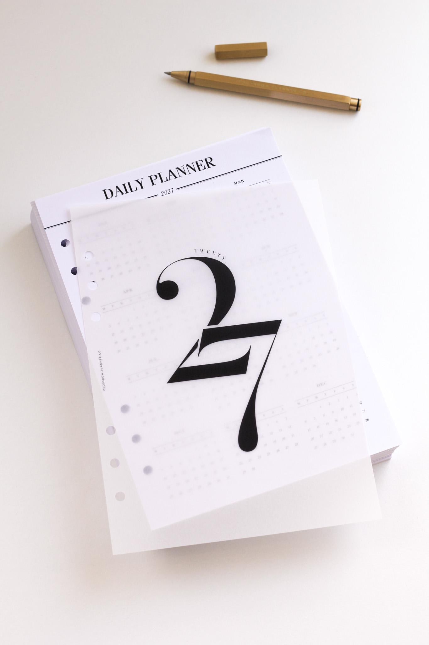 2027 Daily Planner Inserts A5 | Printed Dated Day per Page Planner ...