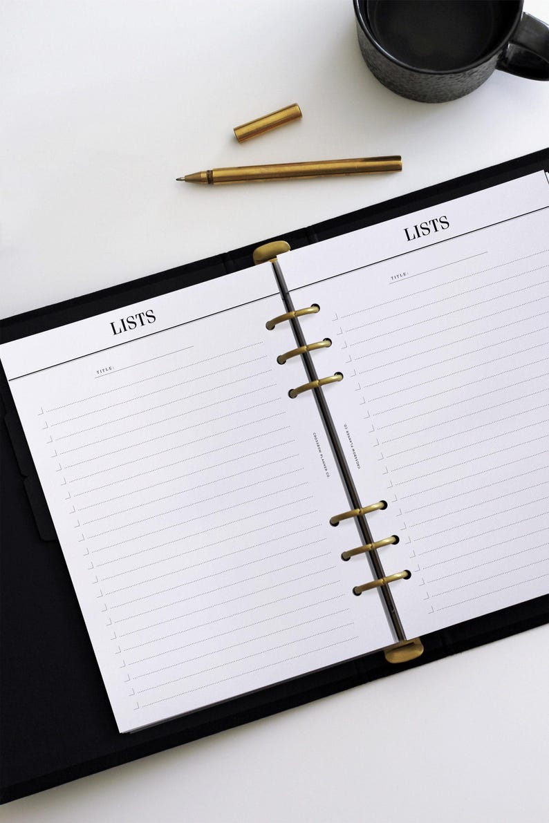 A5 List Planner Refill Pages | To-Do, Shopping, Task, Gift Lists Inserts (Louis Vuitton GM Compatible) image 2