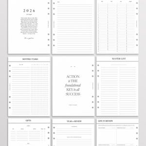 2026 gedruckte A5 Planer Einlagen | Wählen Sie Ihren Start Monat | Jahresplaner Einlagen, 2026 Filofax Einlagen Refill, datierte Einlagen LV GM Agenda Bild 9