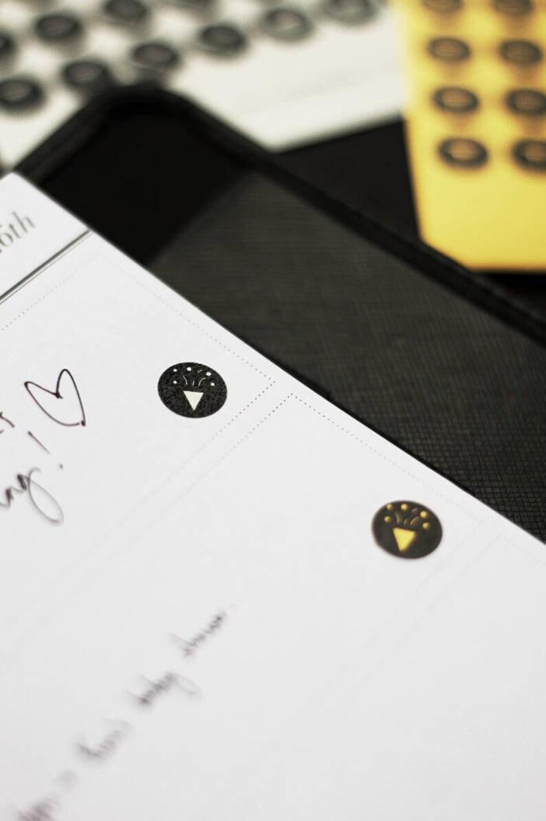 Socialite Black Icon Sticker Set - Chic Planner Stickers - Simple Stickers - Reminder Stickers, Cute Minimal Planner Sticker, Meal Stickers image 5
