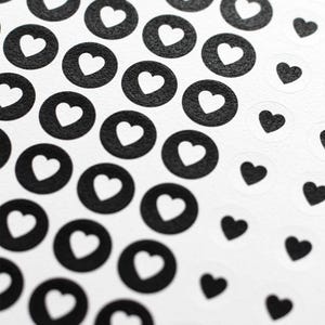 Heart Sticker Sheet | Minimalist Stickers - Hobonichi Icon Stickers - Love Stickers - 130 Mini Heart Stickers image 3