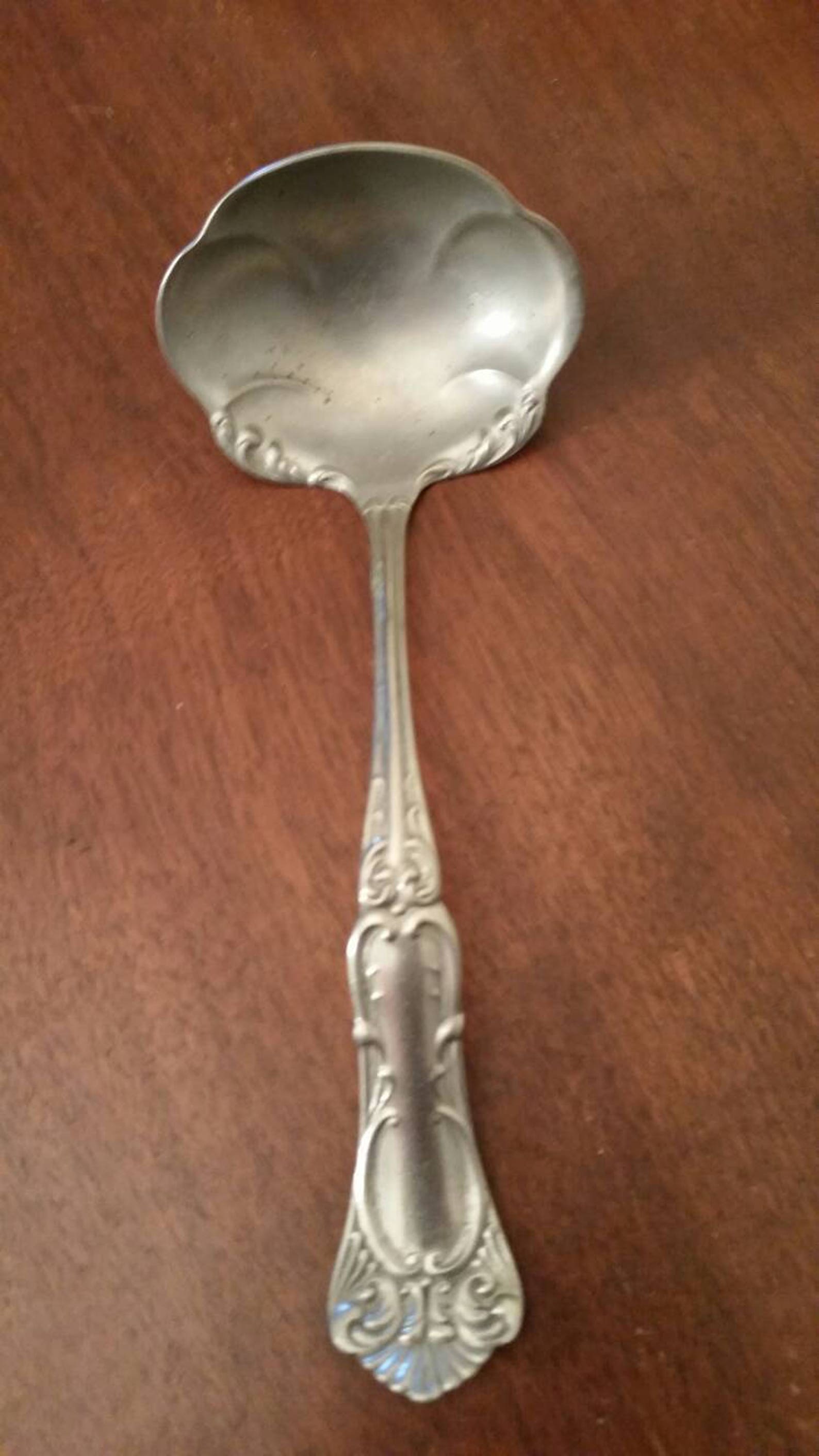 WM A Rogers German Silver Ladle Vintage Silver Ladle Antique Etsy