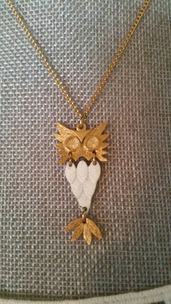 Owl necklace vintage necklace vintage owl necklace