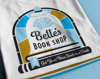 Belle's Book Shop, Bounding, Beauty, Beast, Library, Matching, Family Shirts, Vacation Shirt, Cricut, Silhouette, SVG, PNG, Digital Cut File