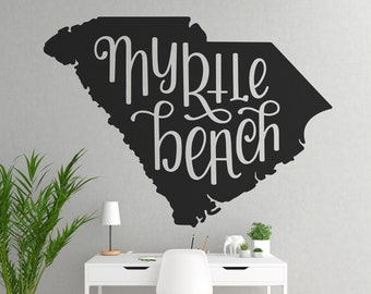 South Carolina, State Map, Myrtle Beach, SC, Oh Carolina, Hand Lettered, Cricut, Silhouette, SVG, PNG, Digital Cut File, Printable, Download