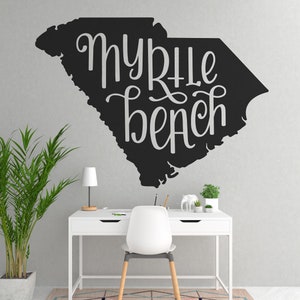 South Carolina, State Map, Myrtle Beach, SC, Oh Carolina, Hand Lettered, Cricut, Silhouette, SVG, PNG, Digital Cut File, Printable, Download image 1