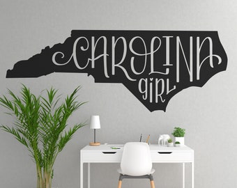 Carolina Girl, State Map, North Carolina, NC, Hand Lettered, Cricut, Silhouette, SVG, Oh Carolina, Digital Cut File, Printable, Download