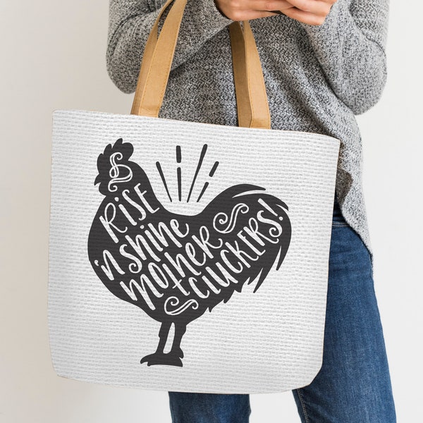 Rise N Shine Mother Cluckers Chicken Farmhouse SVG PNG (digitale snijbestanden)