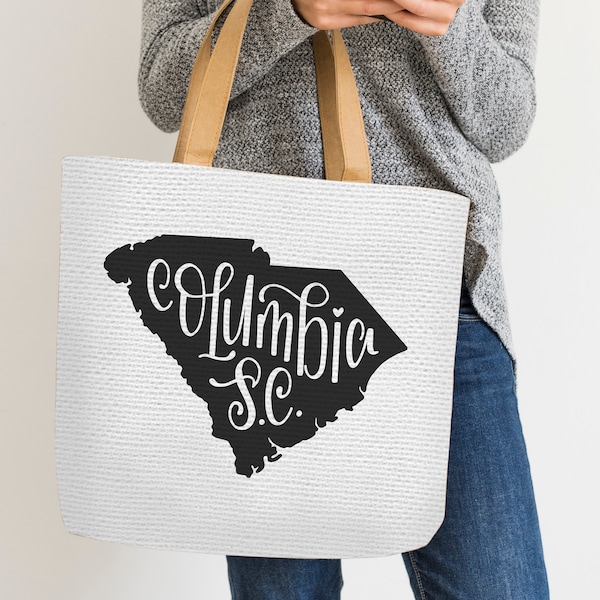 South Carolina, State Map, Columbia, SC, Cola, Oh Carolina, Hand Lettered, Cricut, Silhouette, SVG, PNG, Digital Cut File, Printable