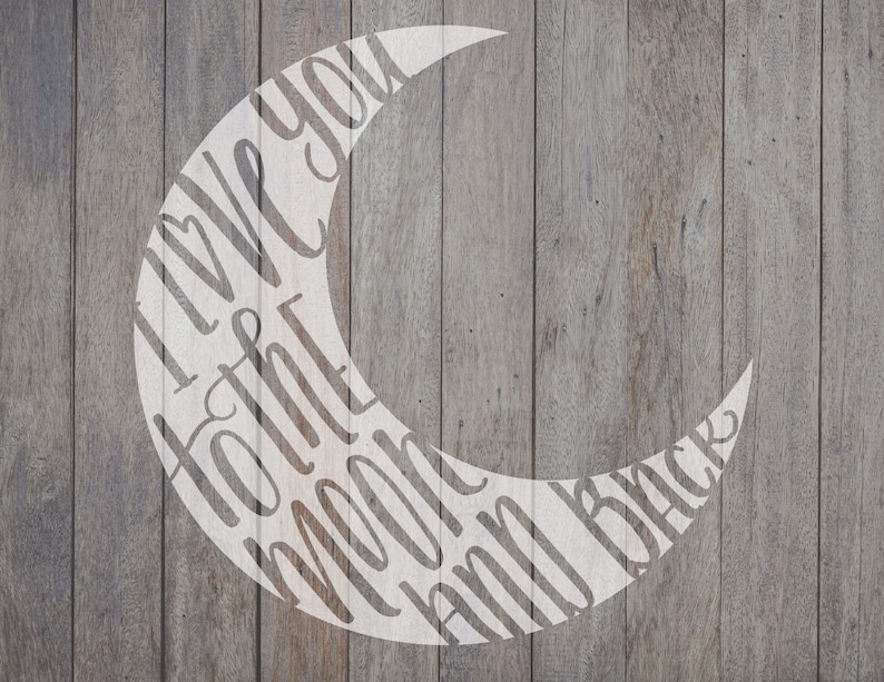 I Love you to the Moon and Back Hand Lettered Cricut File ...