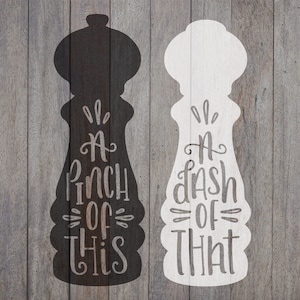 Hand Lettered, Salt and Pepper, Cricut File, Silhouette File, SVG, Cut File, Farmhouse, Rustic Cut Files, Kitchen Signs, Wood Sign, Cooking