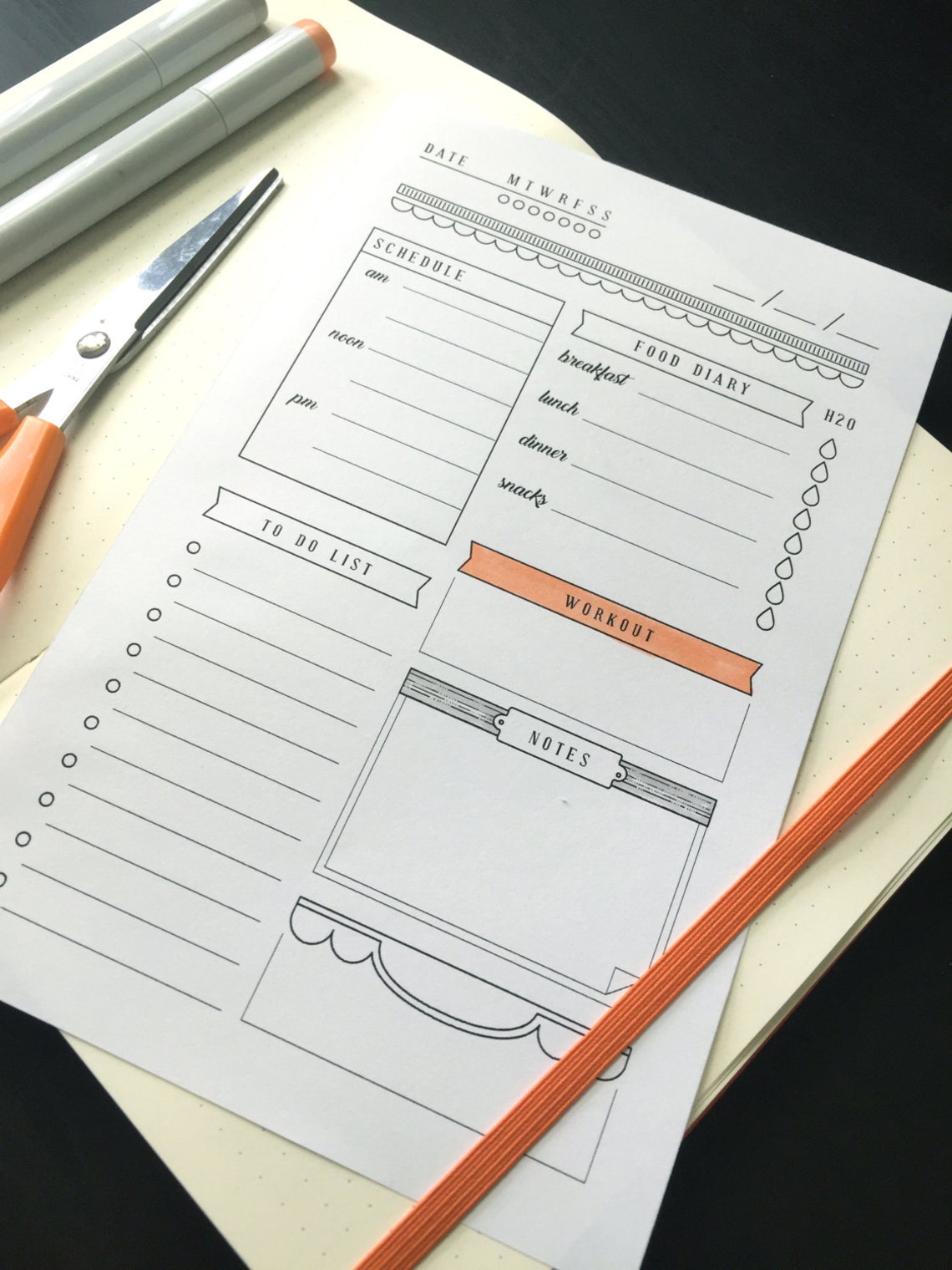Bullet Journal Printable A5 Calendar Template Printer | Etsy