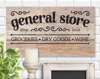 General Store, Grocery Sign, Shop Local, Cricut, Silhouette, SVG, PNG, Farmhouse Decor, Rustic Digital Cut Files, Kitchen Sign, Wood Sign