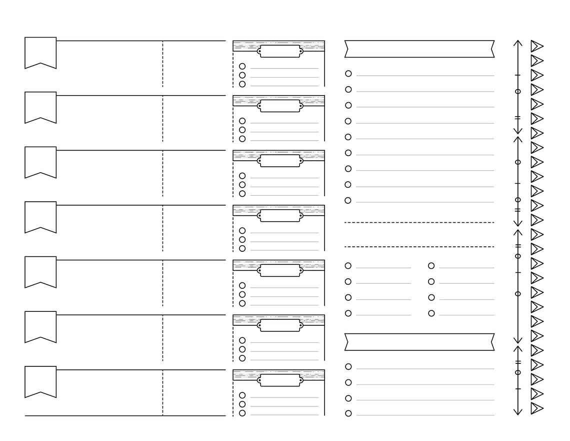 8.5x11 Printable Planner Page Weekly Calendar Template - Etsy