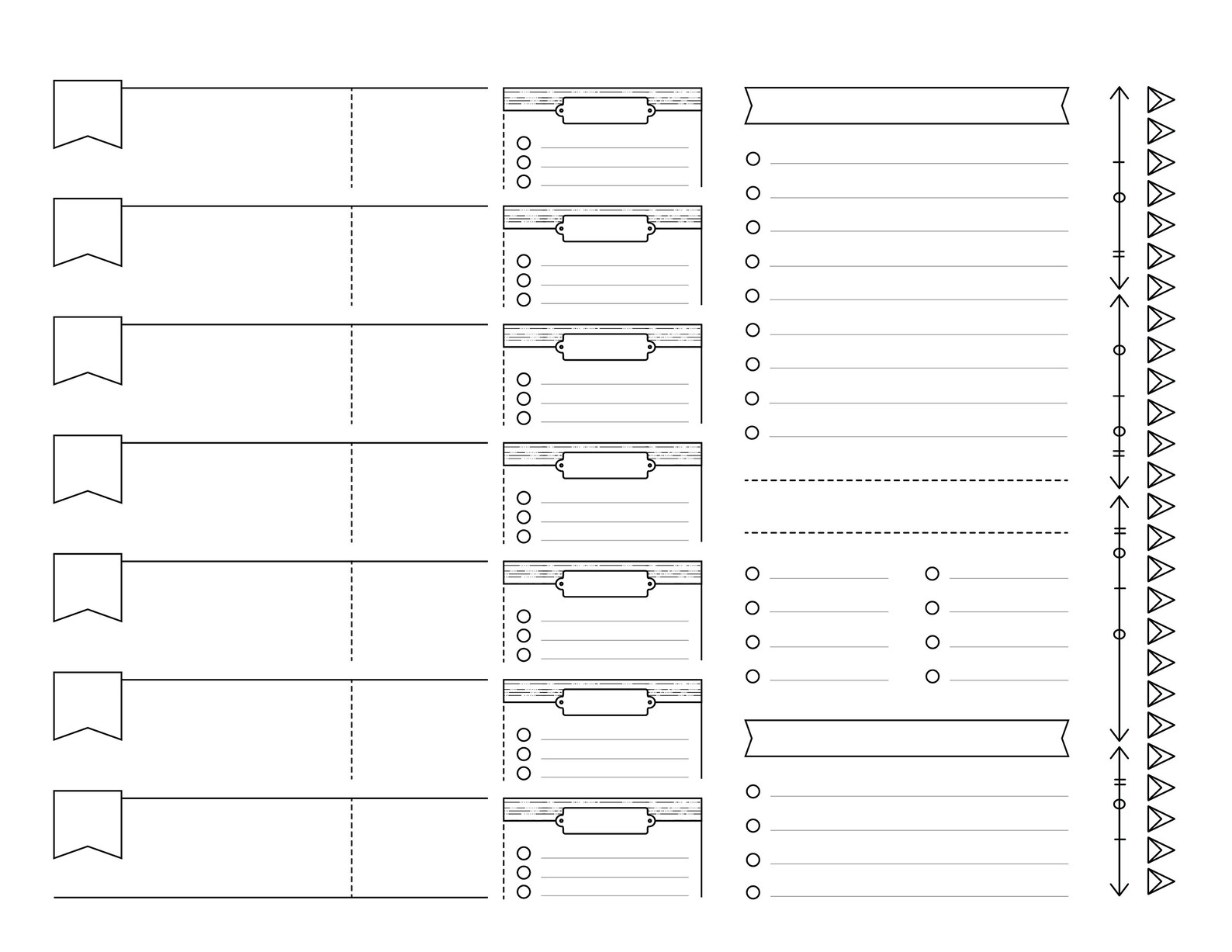 8.5x11 Printable Planner Page Weekly Calendar Template - Etsy