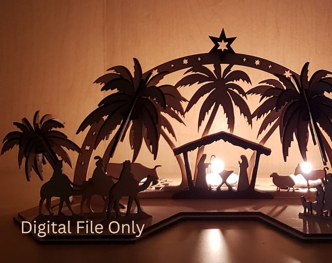 Nativity Large File Christmas Nativity Scene - DXF/SVG Digital File, Christmas Display ...