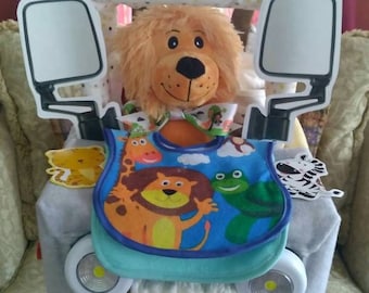 Torta di pannolini Safari/Giungla Jeep/Torta di pannolini/Torta di pannolini personalizzata/Regalo per baby shower/Regalo per neonato/Torta di pannolini Jeep/Regalo per neonato/
