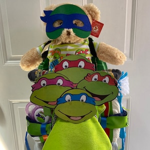 Ninja Turtle Theme Tricycle Diaper Cake | Diaper Cake | Diaper Cake Baby | Teddy Bear | Boy Teddy Bear | Make A Diaper Cake |