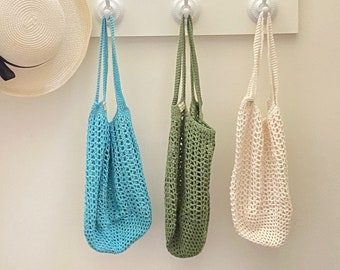 Crocheted Grocery Market Shopping Bag