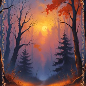 Spooky Forest Halloween Kindle Insert | Dark Autumn Reading Accessory | Gothic Book Lover Gift