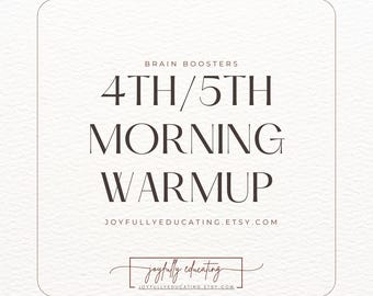 4th & 5th Grade Brain Boosters // Morning Work // Warm Up // Elementary School