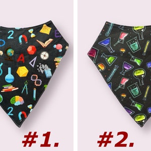 1 Bandana Bib Waterproof Special Needs Big Boy Girl Teen Back to School Book Chemistry Science Math CP Gift Teacher Dignity Drool Scarf