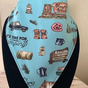 Special Needs Bandana Bib Waterproof Big Boy  Bib Teen Adult Dignity Scarf Drool Bib Reversible Camping Camp Ground Road Trip Vacation