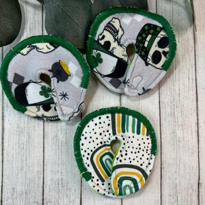 3 Cool Dude GTube Button Covers Spring Clover Summer G-Tube Protective Pad Teen Adult Feeding Tubie Green Irish Rainbow Cerebral Palsy