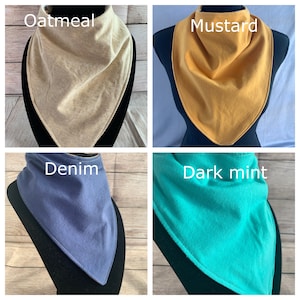1 Bandana Style Special Needs Waterproof Bib Big Kid Teen Dribble Drool Scarf Dignity Bib Solid Color Cerebral Palsy Gift Best Selle