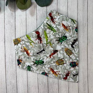 Bandana Bib Waterproof Special Needs Big Boy Big Girl Teen Adult Dignity Scarf Insects Multicolor Bugs Ants Beetle Drool Bib