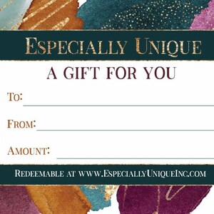 CADEAUBEWIJS alleen voor SpeciaalUnieke winkel. Kies uw bedrag. Cadeaus voor elke gelegenheid! Kerstcadeau verjaardagscadeaukaart