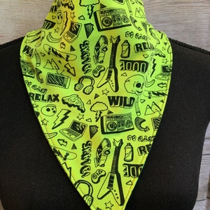 Bandana Bib Waterproof/Special Needs/Neutral/Teen/Adult/ Male/Female/Neon/ Glow in dark/ All Boy/ Girl Things/Wild Dude/Dignity Drool bib