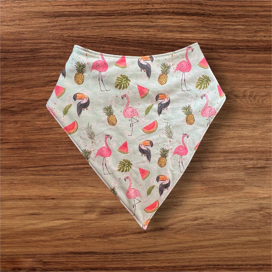 Pineapple Flamingo Print Sports Bra