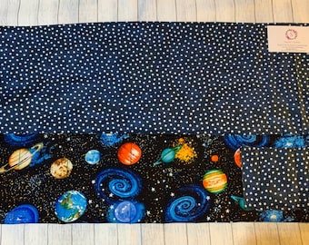 Organizador de sonda de alimentación Organizador de accesorios de jeringa GTube Organizador de rollos de alimentación enteral Rollo de suministros médicos Impermeable Planets Sky Boy