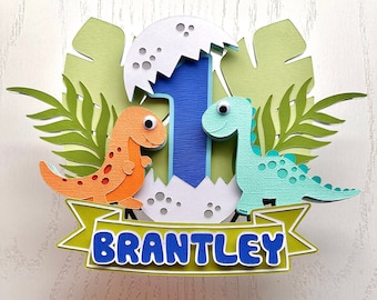 Dinosaur Cake Topper | Birthday Cake Topper | Jurassic Party Theme |  Baby Dino Cake Topper | Dino Party Decor | Dinosaur Decor | T-Rex