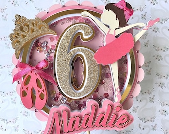 Ballerina Cake Topper | Girl Birthday Dancer Decor | Ballet Party |  Girl Birthday Party Decor | Ballerina Party Decoration | Tutu Topper