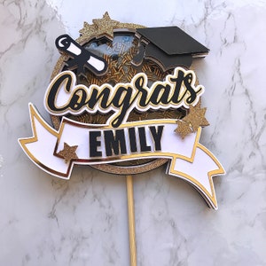 Graduation Cake Topper | Happy Graduation Cake Topper | Graduation Cake Topper 2024 | Congrats Grad | Class of 2024 | Graduation Decor