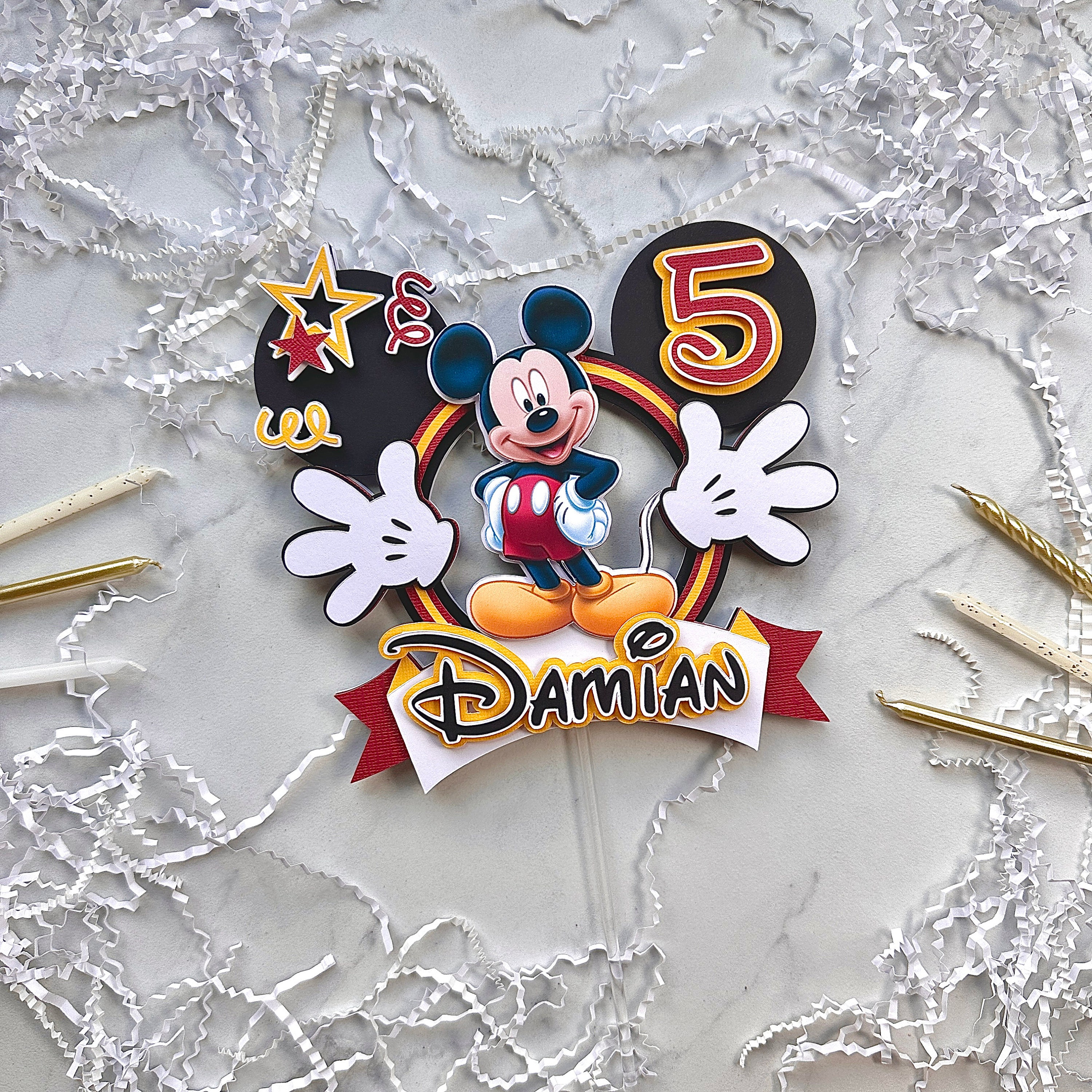 Mickey Rey Topper Mickey Mouse Cake Topper | Mickey and Friends Cake Topper | Mickey ...