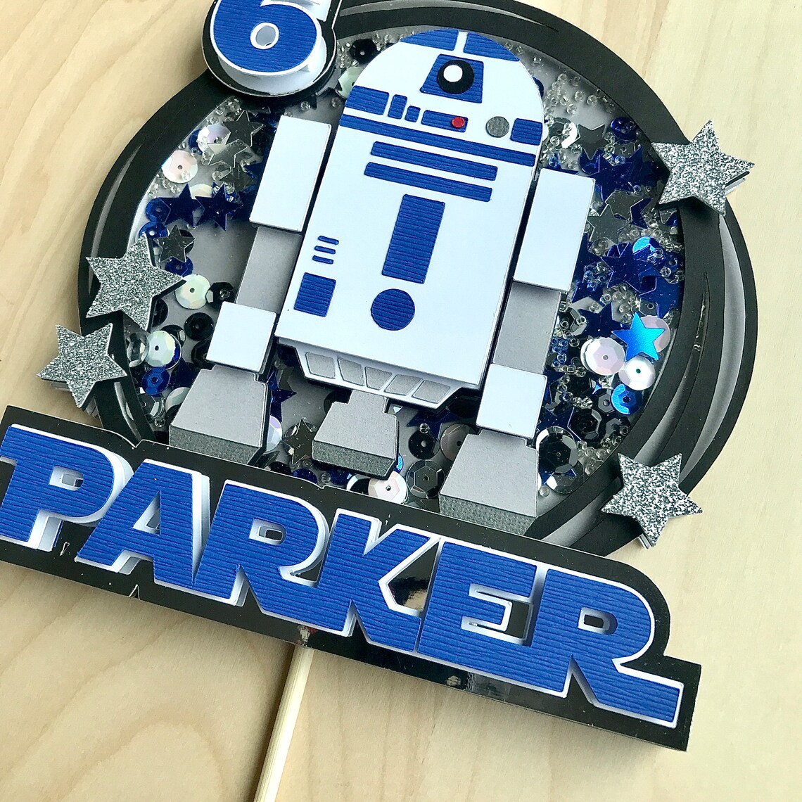 R2D2 Cake Topper Star Wars Cake Topper Star Wars Inspired Etsy