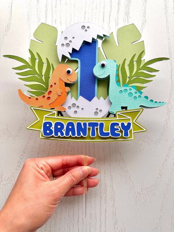 Dinosaur Cake Topper | Birthday Cake Topper | Jurassic Party Theme |  Baby Dino Cake Topper | Dino Party Decor | Dinosaur Decor | T-Rex