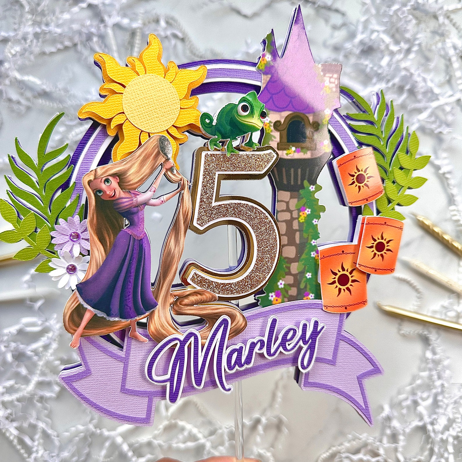 Rapunzel Cake Topper | Tangled Birthday Party | Disney Rapunzel Cake ...