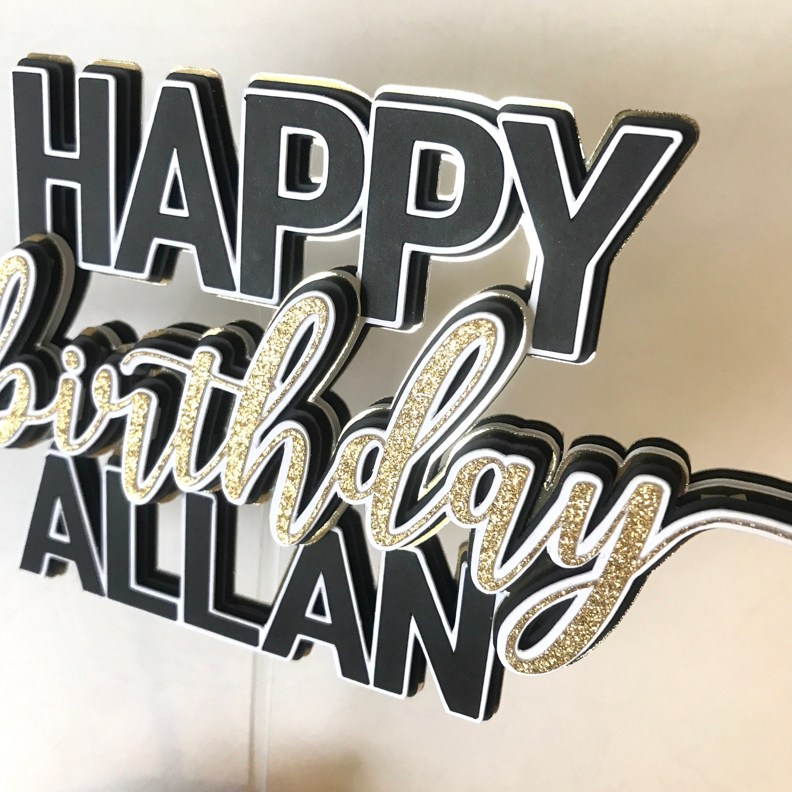 Personalized Birthday Cake Topper | Happy Birthday Cake Topper ...