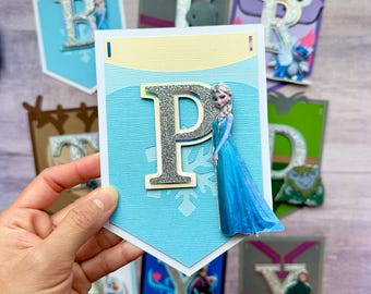Frozen Party Banner | Disney Princess Birthday Banner | Party Banner | Custom Banner | Disney Princesses Party Decor | Elsa | Anna | Olaf
