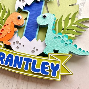 Dinosaur Cake Topper | Birthday Cake Topper | Jurassic Party Theme | Baby Dino Cake Topper | Dino Party Decor | Dinosaur Decor | T-Rex immagine 4