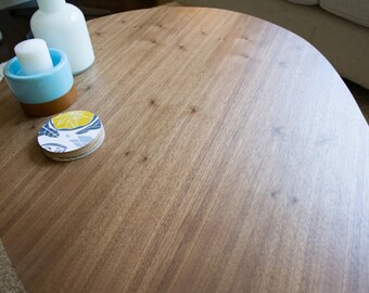Kidney Bean Coffee Table - Large.  Walnut Mid Century Coffee Table