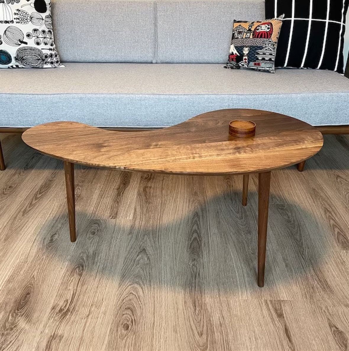 Kidney Bean Coffee Table Walnut - Small Version. Mid Century