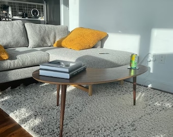 Kidney Bean Coffee Table - Medium in Walnut. Mid Century Coffee Table